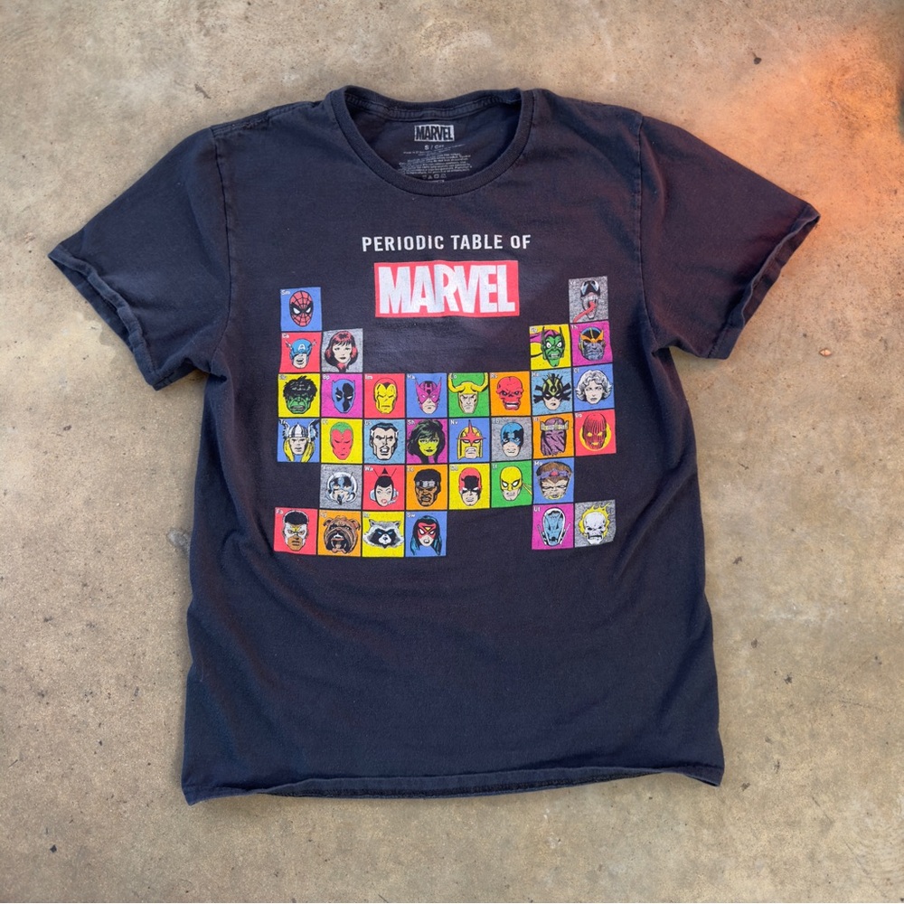Marvel Periodic Table of Characters Graphic Tee